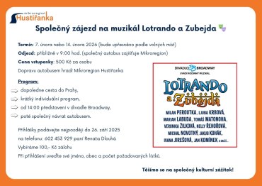ZÁJEZD DO DIVADLA ve spolupráci s Mikroregionem HUSTÍŘANKA