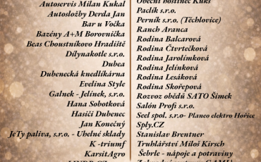 Poděkování za podporu