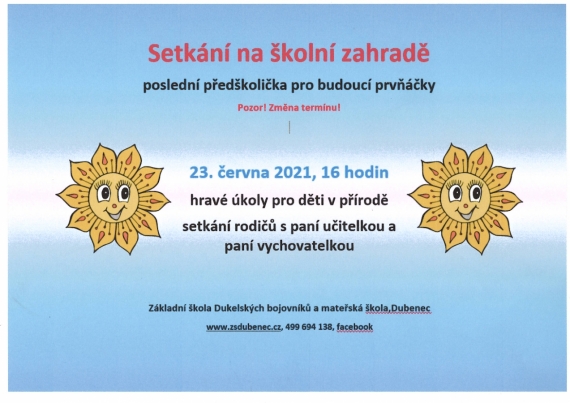 Poslední předškolička - změna termínu!