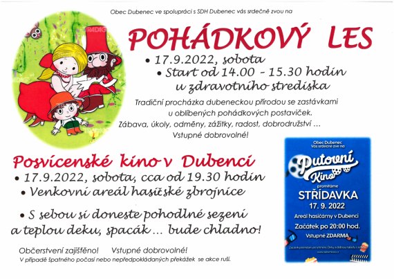 Pohádkový les 2022 + Putovní kino