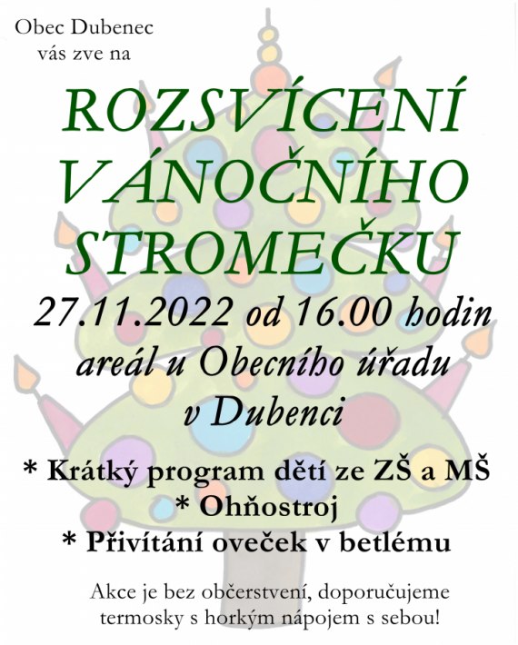 Rozsvícení vánočního stromečku