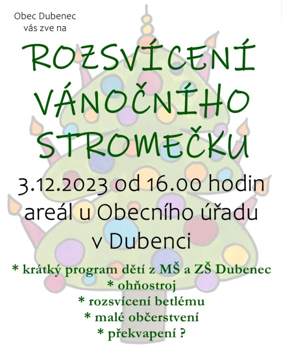 Rozsvícení vánočního stromečku